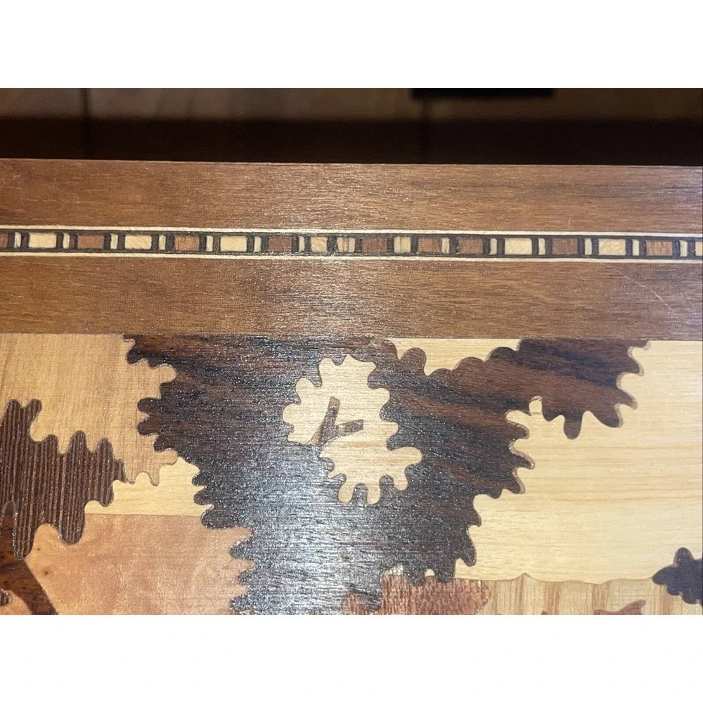 Stunning! Vintage Italian Marquetry Inlay Woodwork‎